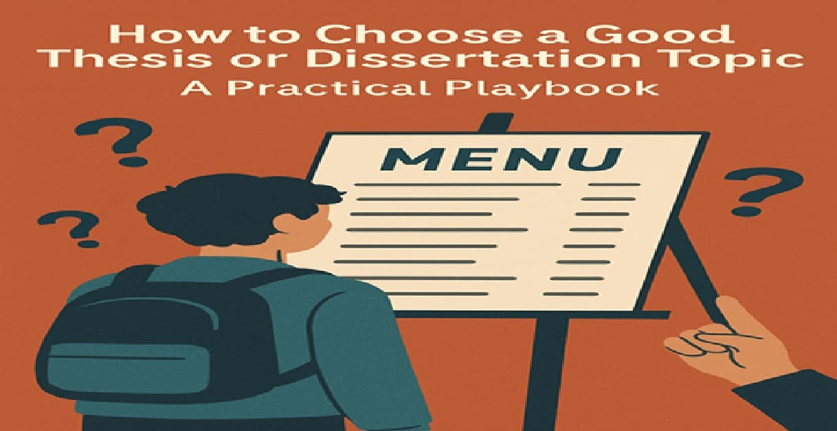 How to Choose a Good Thesis or Dissertation Topic: A Practical Playbook