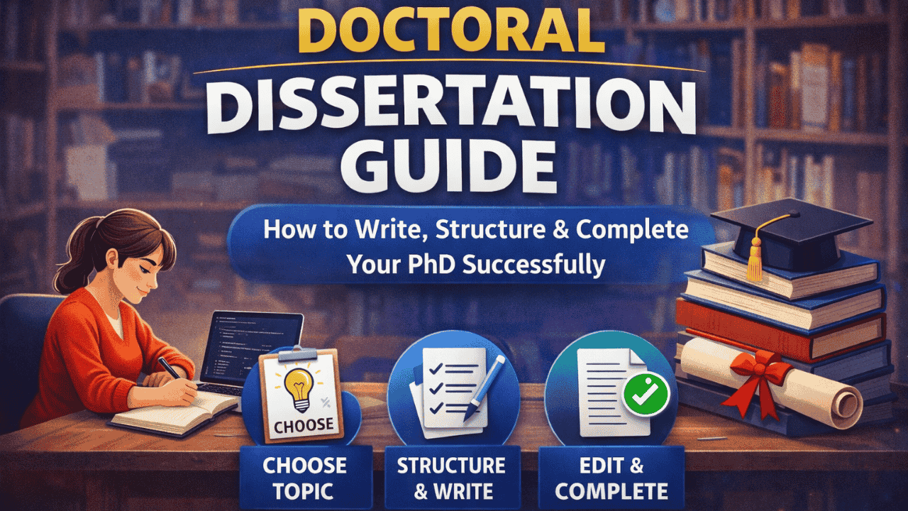 Doctoral Dissertation Guide : How to Write, Structure & Complete Your PhD Successfully