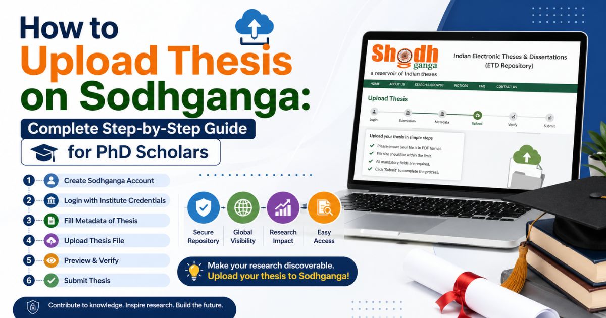 How to Upload Thesis on Sodhganga: Complete Step-by-Step Guide for PhD Scholars