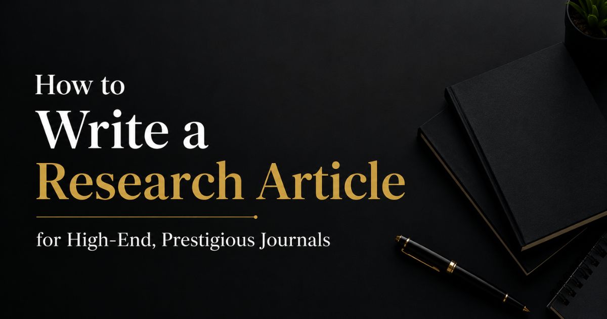 How to Write a Research Article for High-End, Prestigious Journals