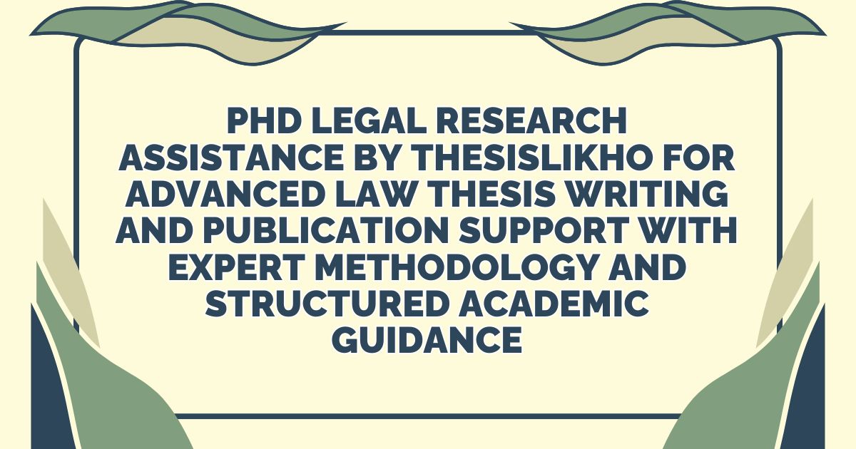 PhD legal research assistance by ThesisLikho for advanced law thesis writing and publication support with expert methodology and structured academic guidance