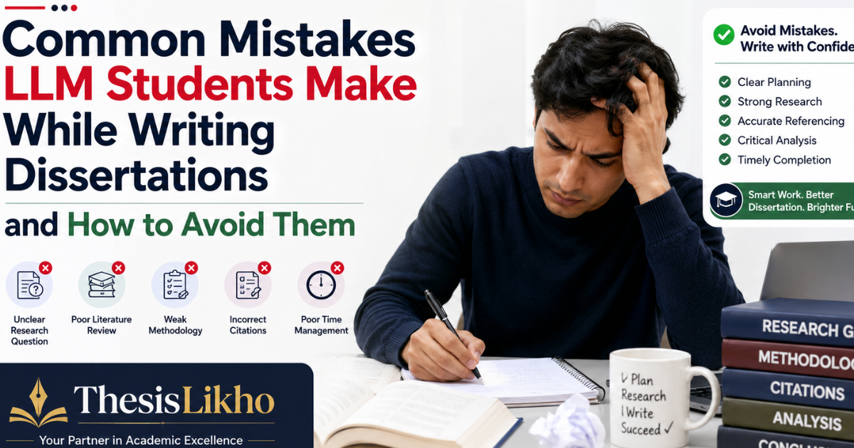 Common Mistakes LLM Students Make While Writing Dissertations and How to Avoid Them with ThesisLikho