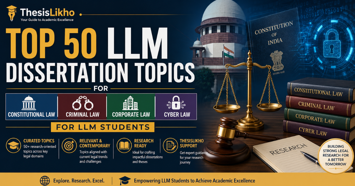 Top 50 LLM Dissertation Topics for Constitutional Criminal Corporate and Cyber Law Students with ThesisLikho