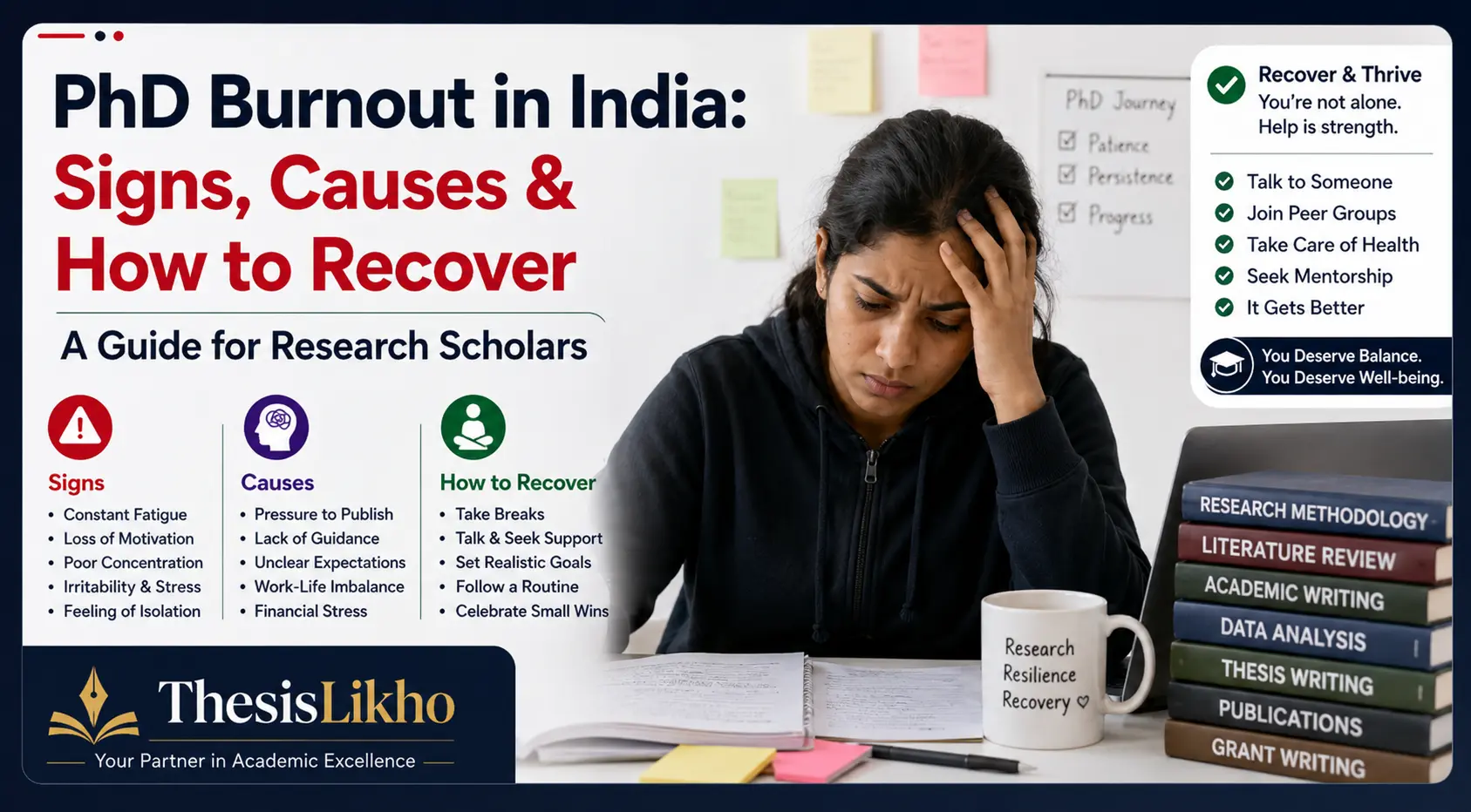PhD Burnout in India: Signs, Causes & Recovery Strategies for Students