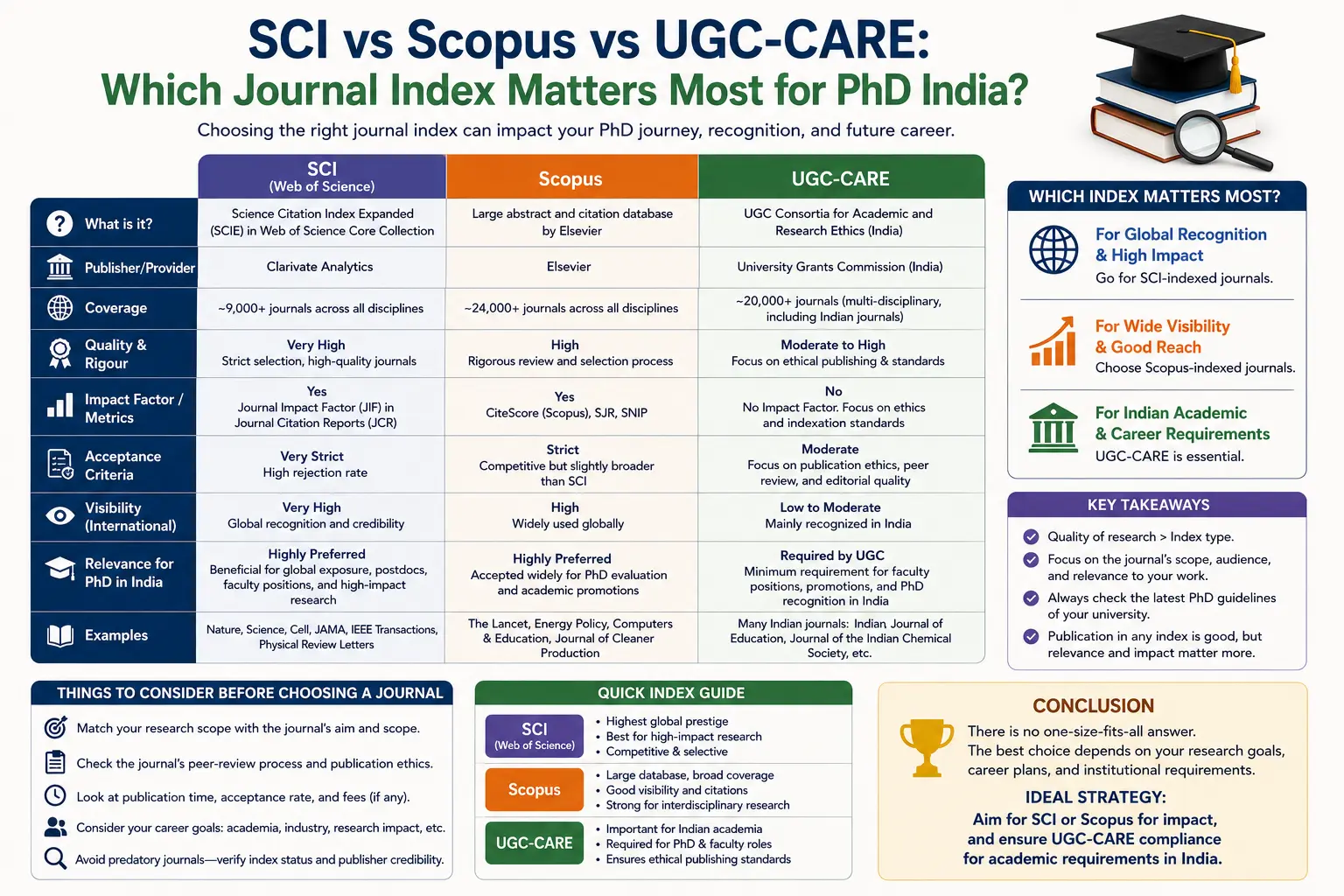 SCI vs Scopus vs UGC-CARE: Which Journal Index Matters Most for PhD in India 2026?