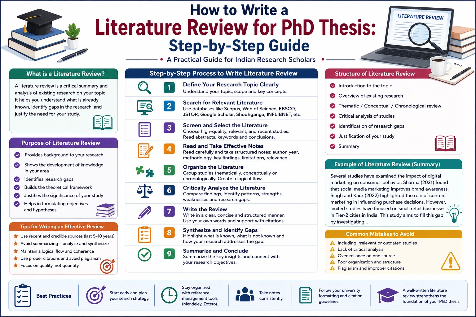 How to Write a Literature Review for PhD Thesis: Step-by-Step Guide (2026)
