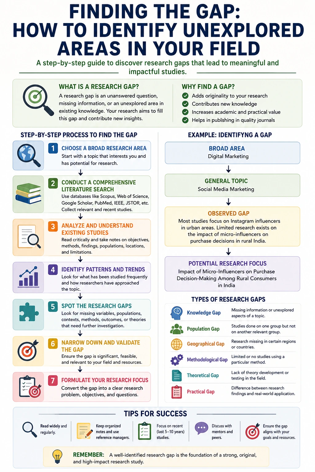 Finding the Research Gap: How to Identify Unexplored Research Areas