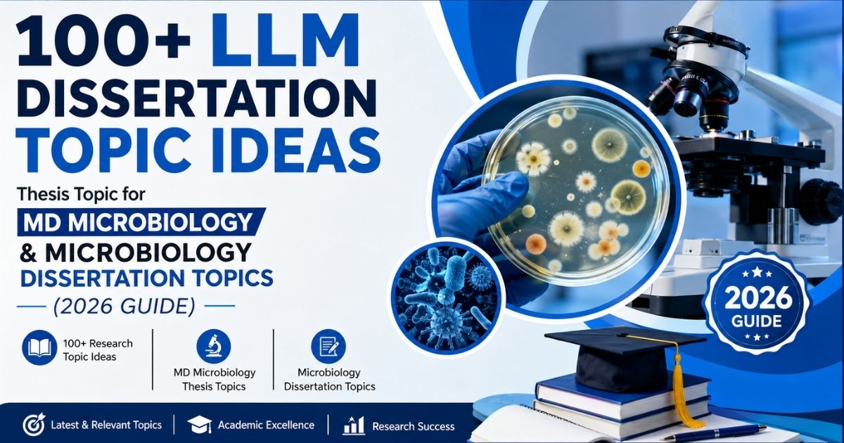 100+ LLM Dissertation Topic Ideas, Thesis Topic for MD Microbiology & Microbiology Dissertation Topics (2026 Guide)