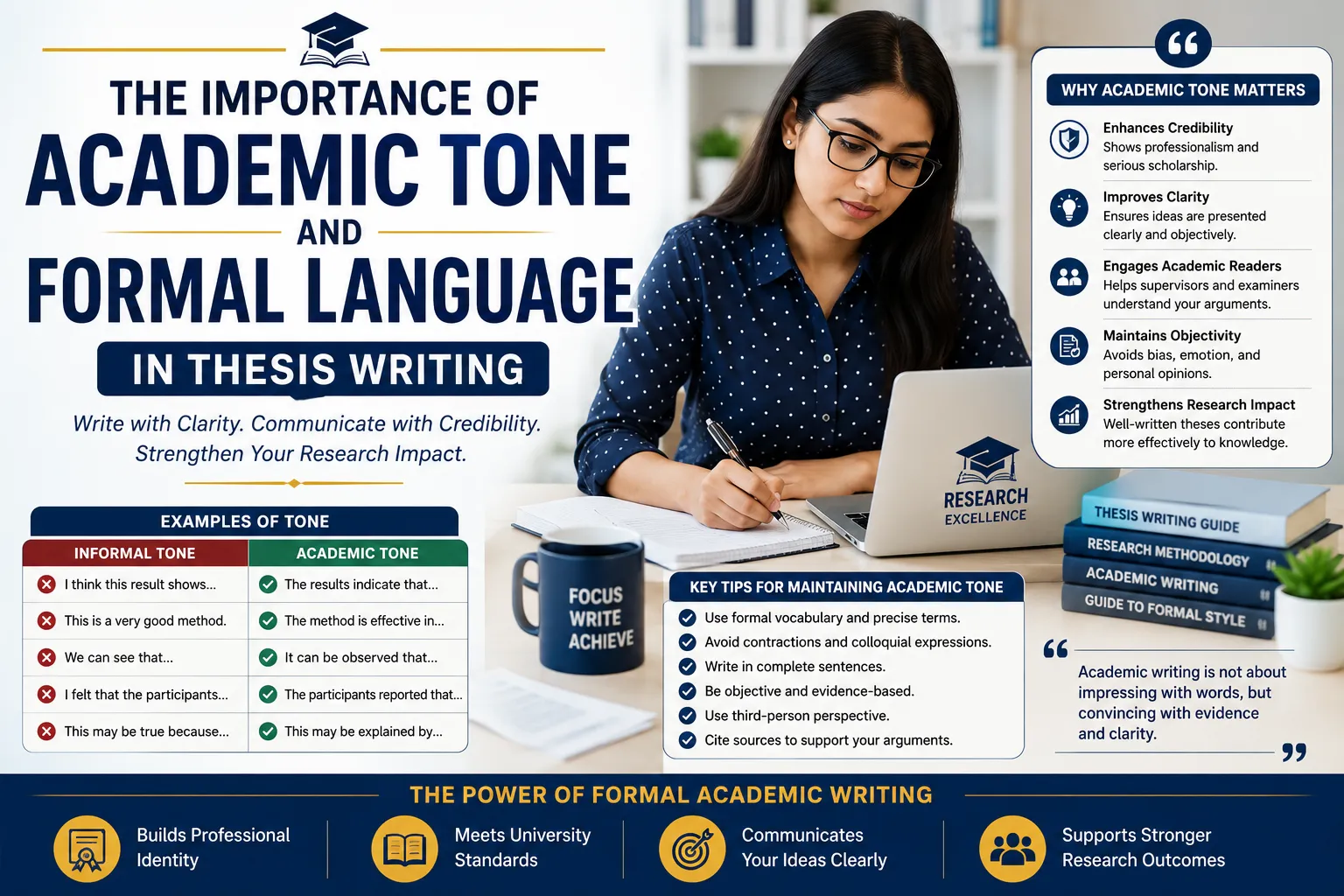 The Importance of Academic Tone and Formal Language in Thesis Writing