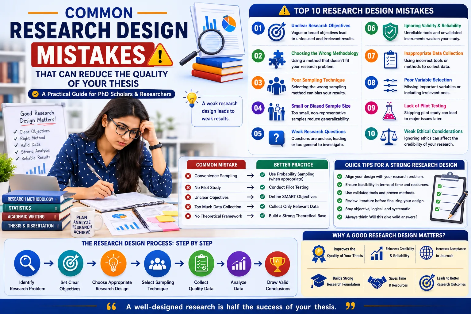 Common Research Design Mistakes That Can Reduce the Quality of Your Thesis