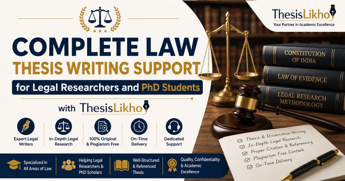 Complete Law Thesis Writing Support for Legal Researchers and PhD Students with ThesisLikho