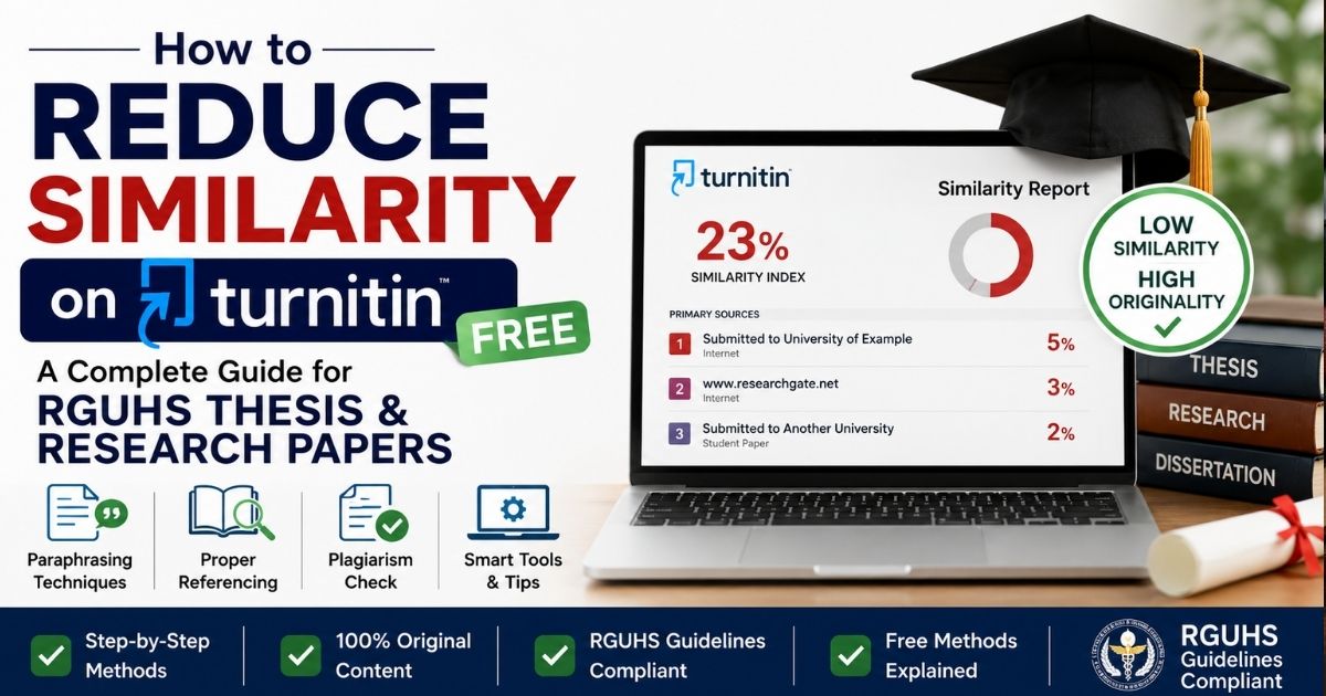 How to Reduce Similarity on Turnitin Free: A Complete Guide for RGUHS Thesis & Research Papers