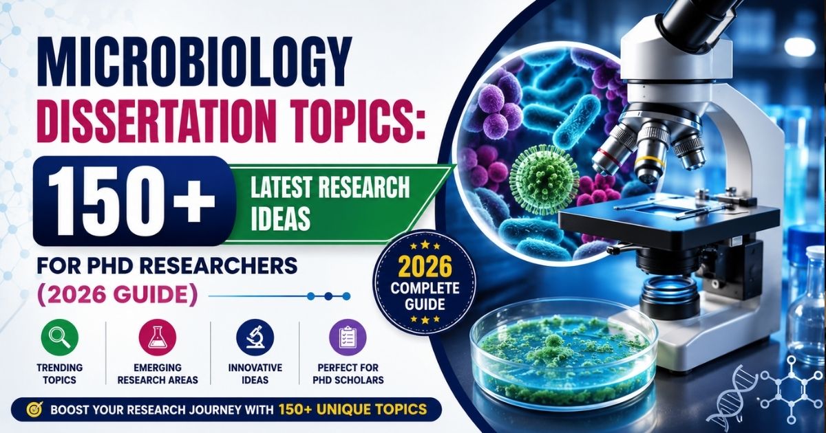 Microbiology Dissertation Topics: 150+ Latest Research Ideas for PhD Researchers (2026 Guide)