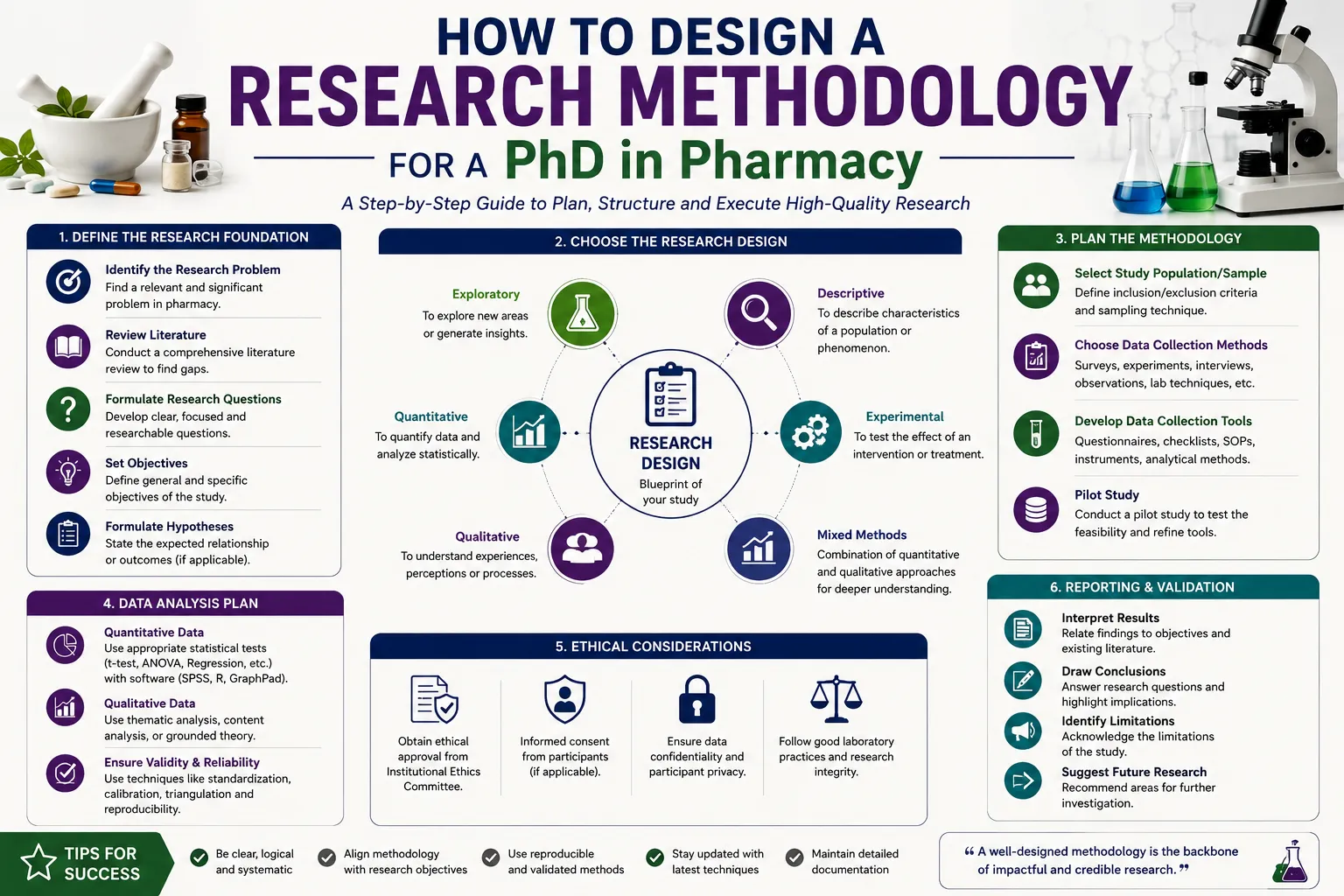 How to Design a Research Methodology for a PhD in Pharmacy