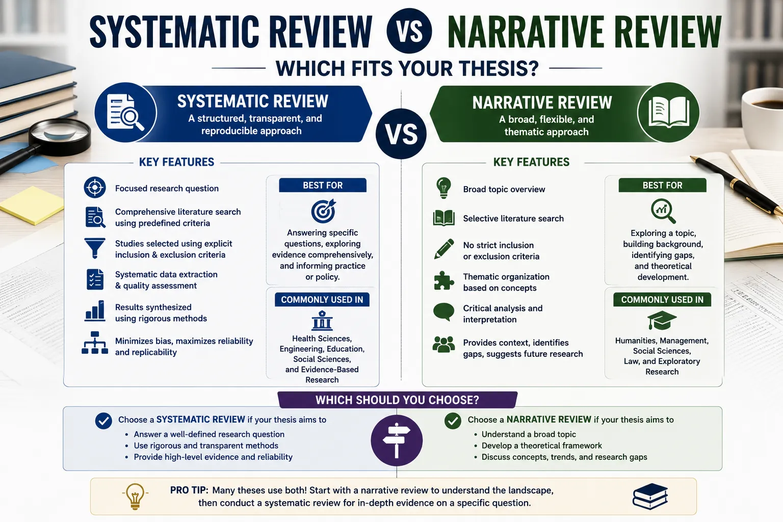 Systematic Review vs Narrative Review: Which Fits Your Thesis