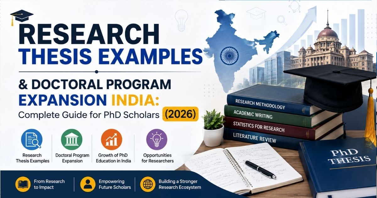 Research Thesis Examples & Doctoral Program Expansion India: Complete Guide for PhD Scholars (2026)