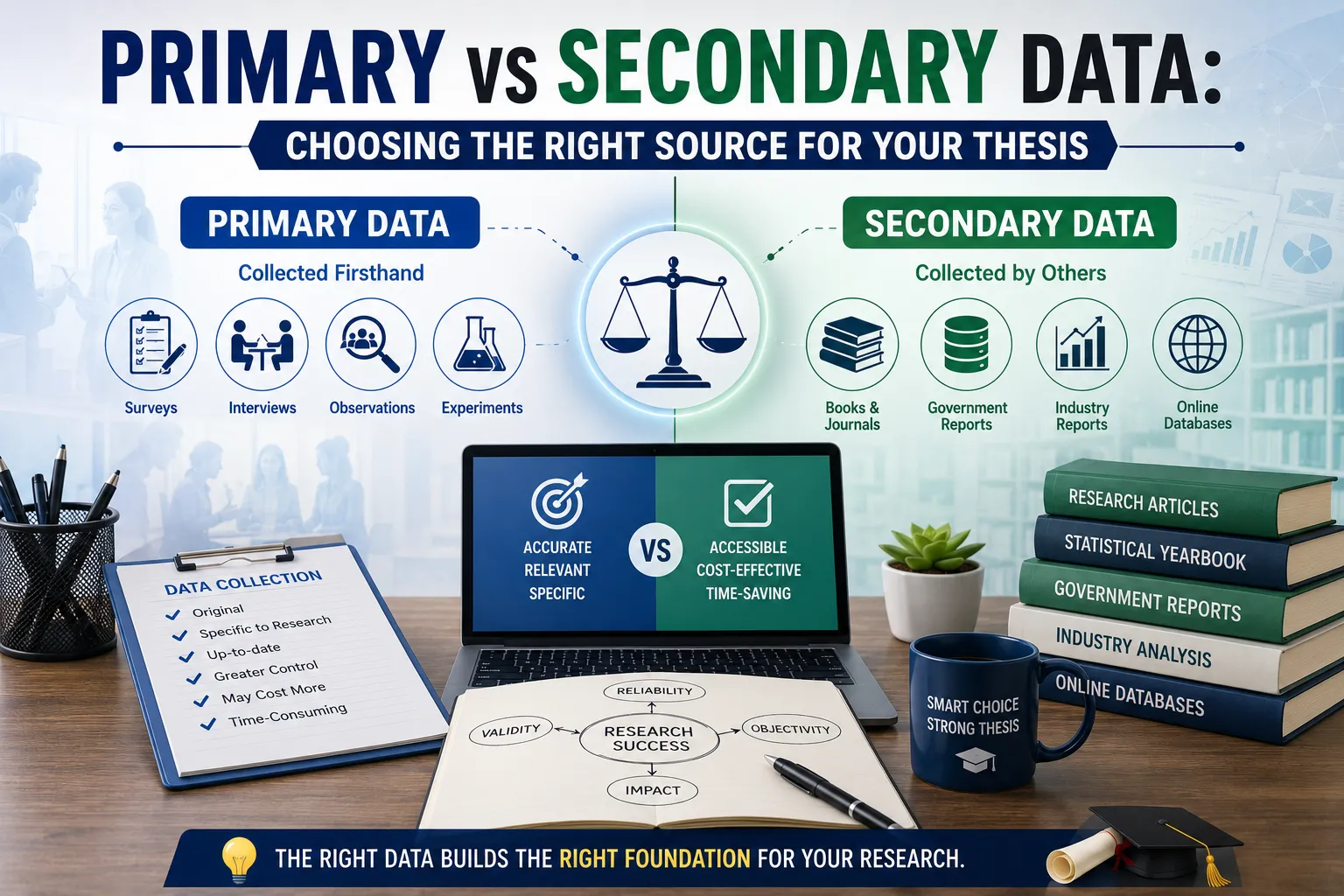 Primary vs Secondary Data: Choosing the Right Source for Your Thesis
