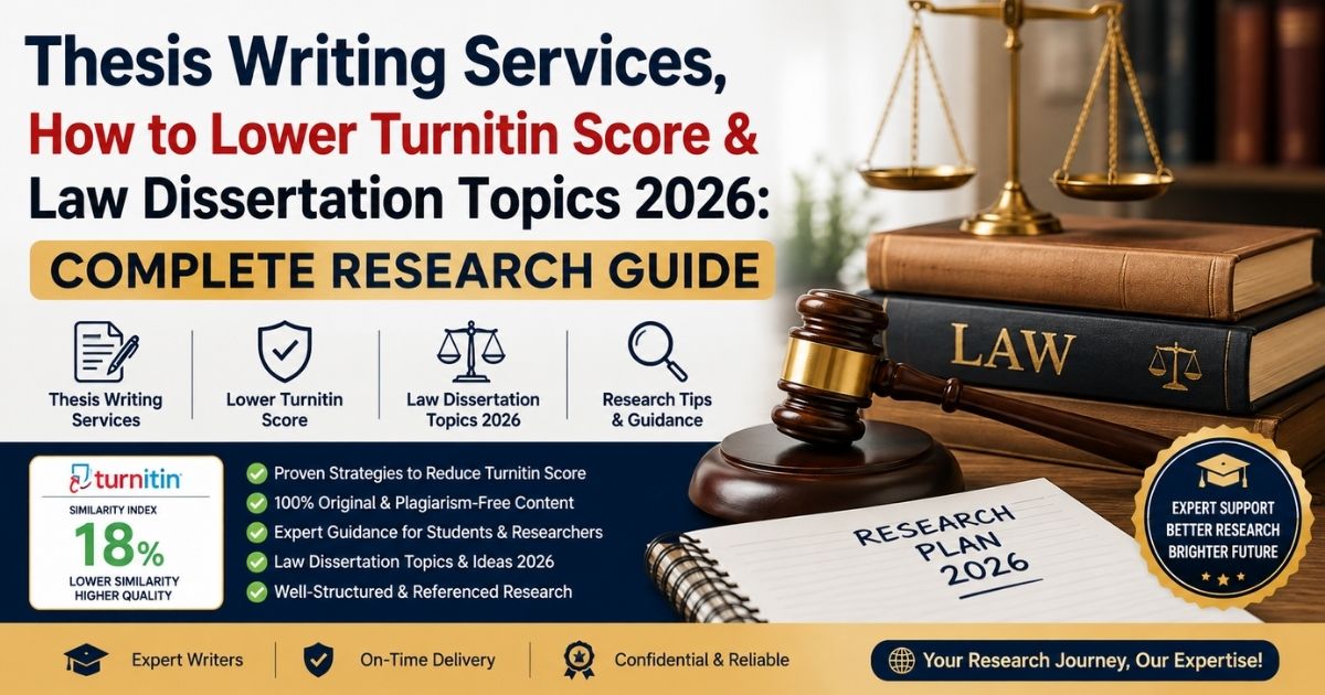 Thesis Writing Services, How to Lower Turnitin Score & Law Dissertation Topics 2026: Complete Research Guide