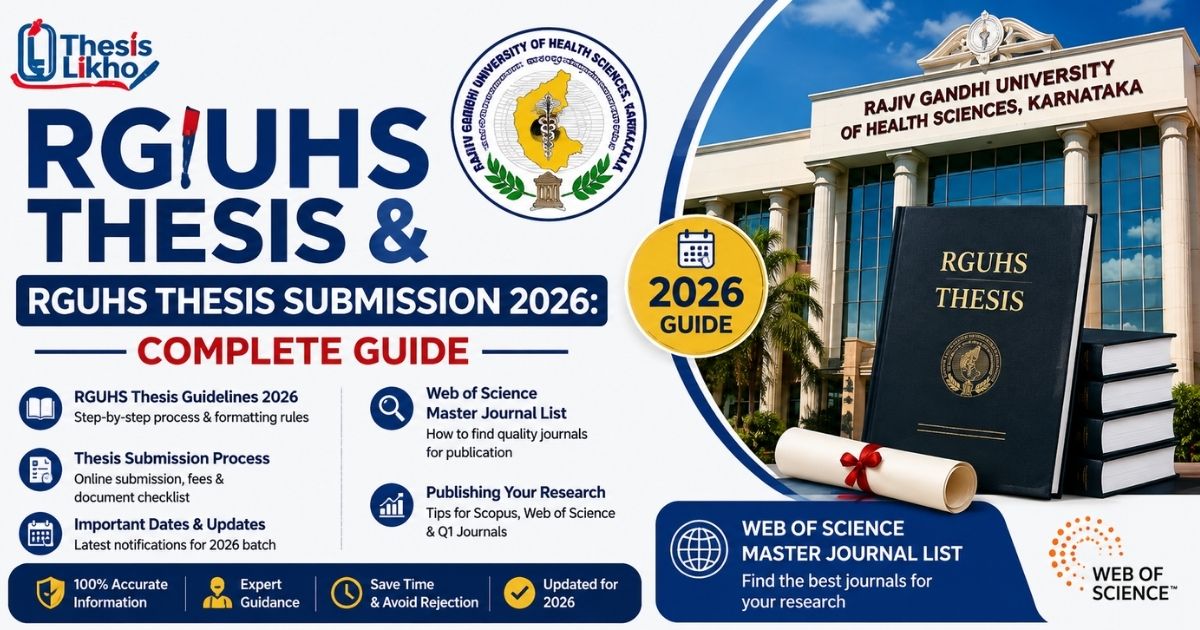 RGUHS Thesis & RGUHS Thesis Submission 2026: Complete Guide with Web of Science Master Journal List