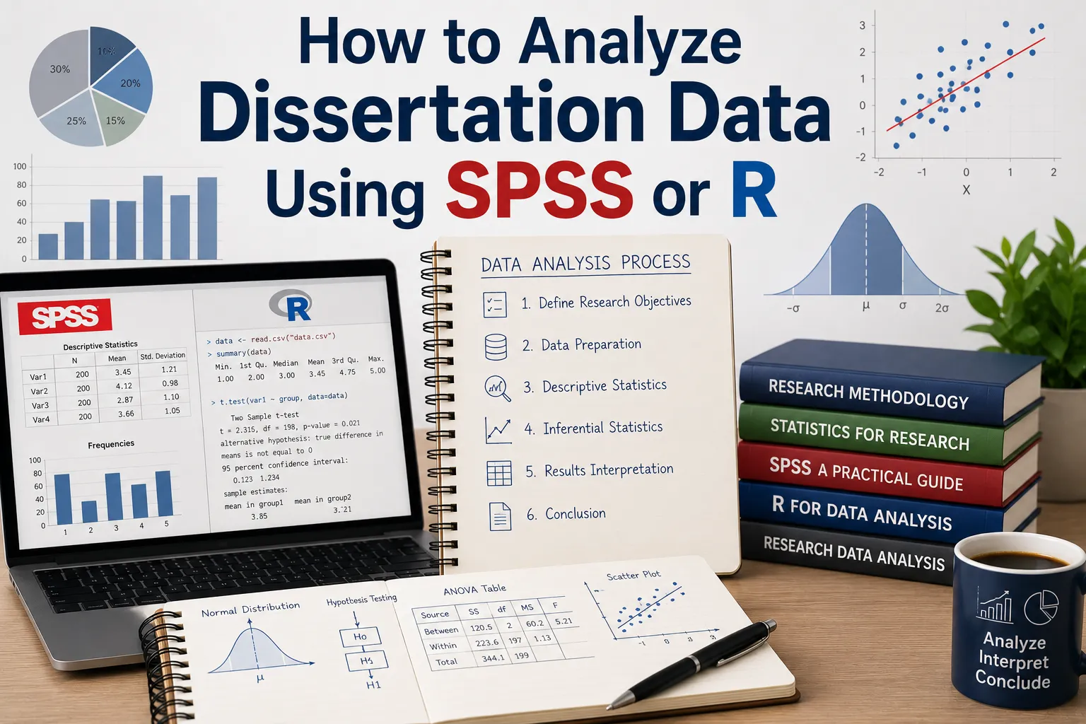 How to Analyze Dissertation Data Using SPSS or R