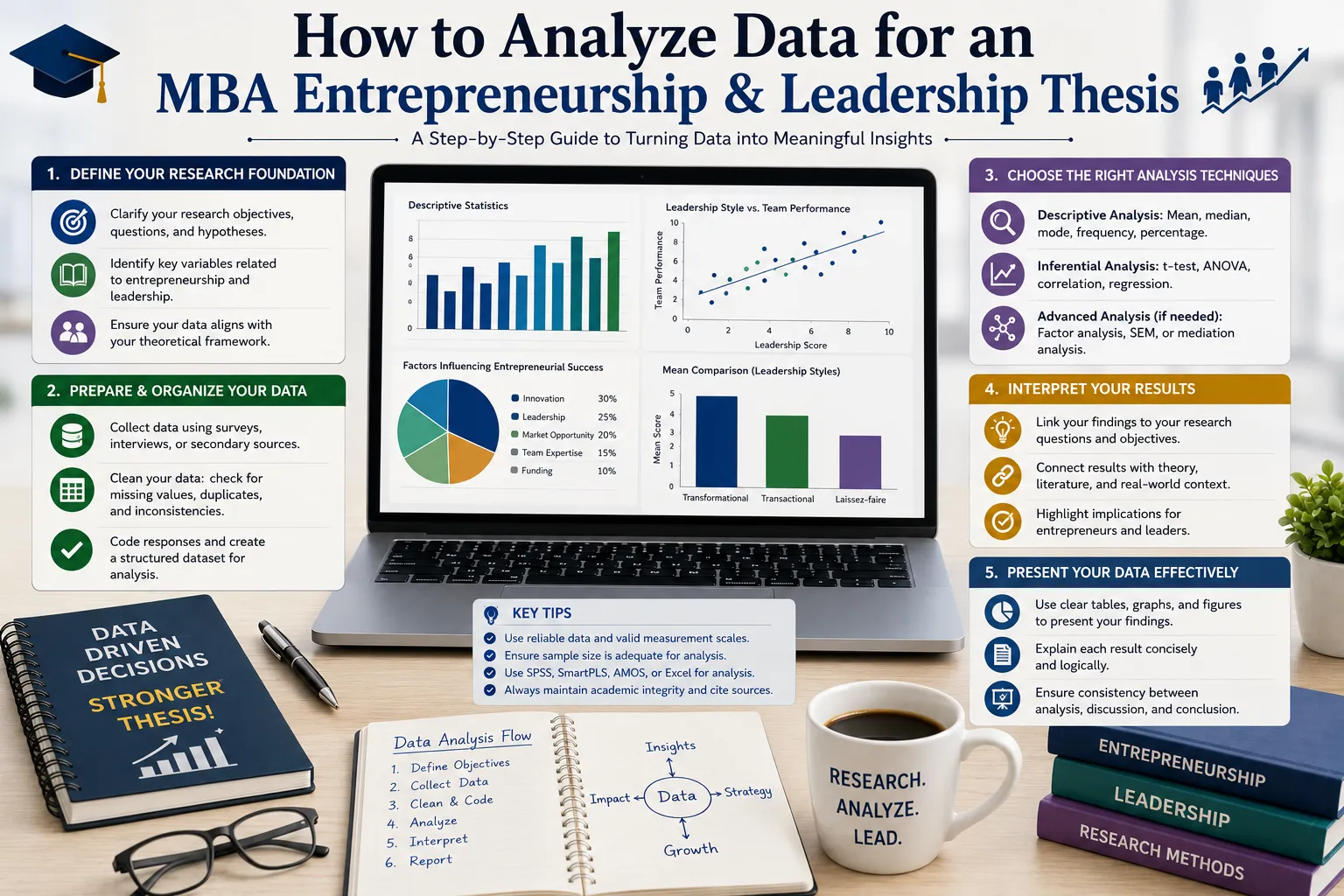 How to Analyze Data for an MBA Entrepreneurship & Leadership Thesis