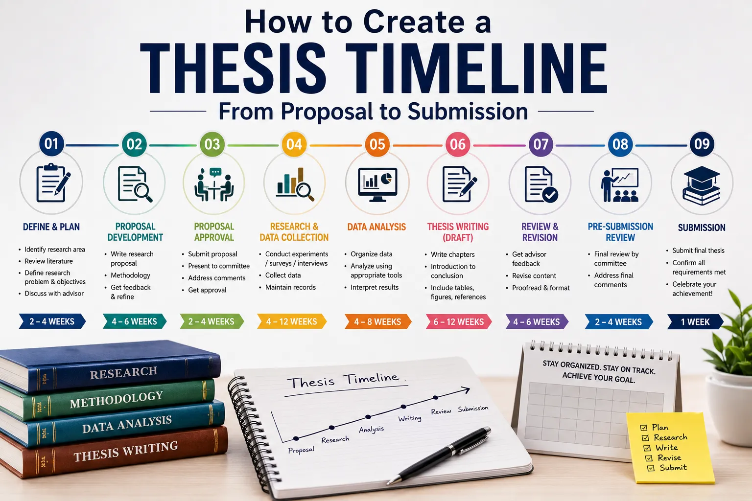 How to Create a Thesis Timeline From Proposal to Submission