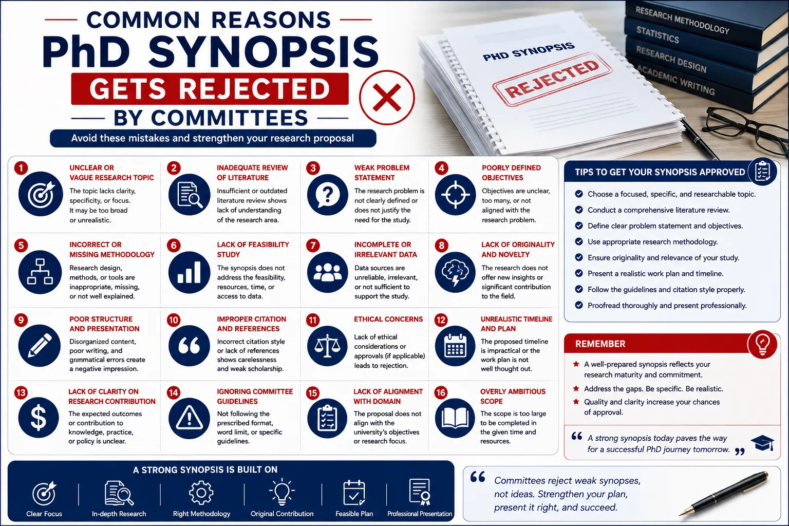 Common Reasons PhD Synopsis Gets Rejected