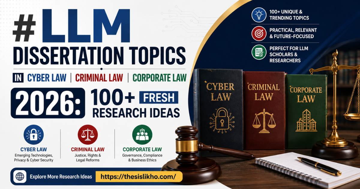 LLM Dissertation Topics in Cyber Law, Criminal Law & Corporate Law 2026: 100+ Fresh Research Ideas