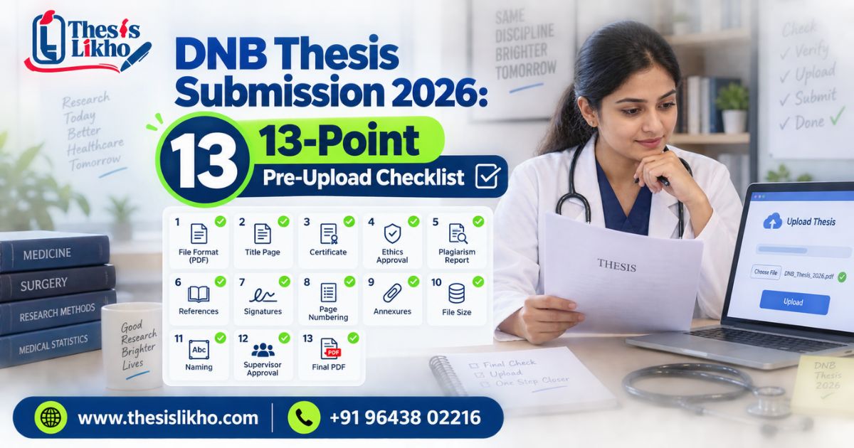 DNB Thesis Submission 2026: 13-Point Pre-Upload Checklist