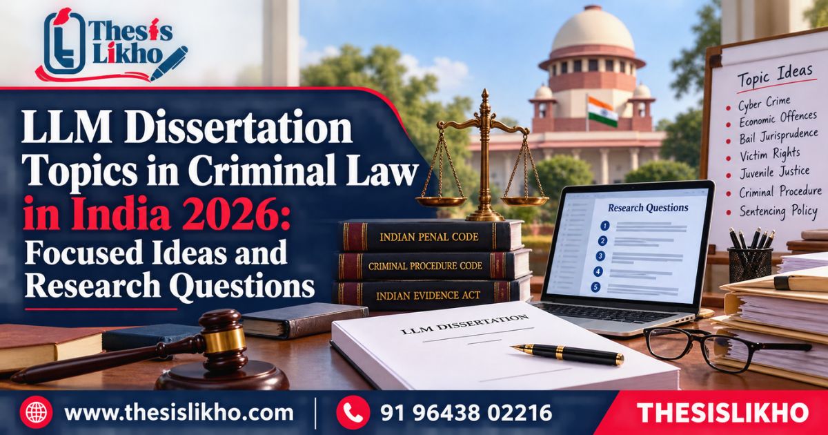 LLM Criminal Law Dissertation Topics in India 2026