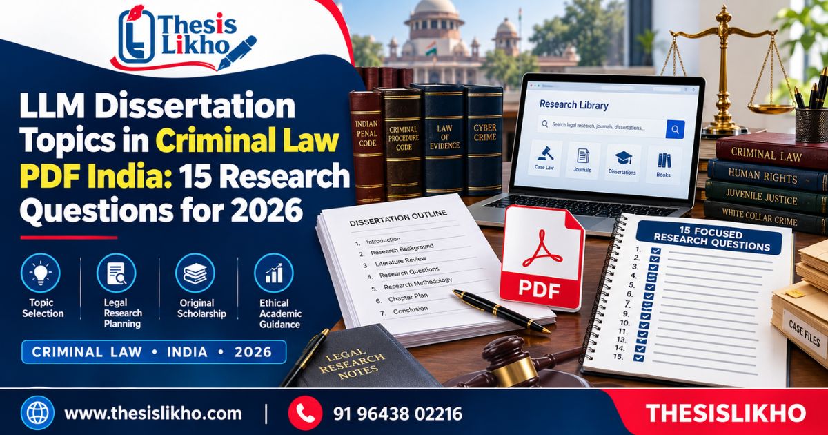 LLM Dissertation Topics in Criminal Law PDF India 2026