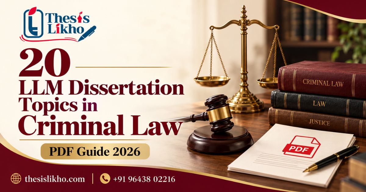 LLM Criminal Law Dissertation Topics 2026 + Free PDF