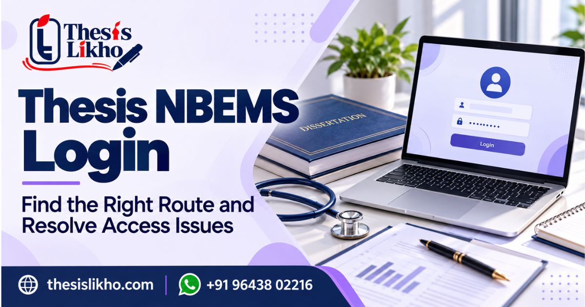 Thesis NBEMS Login: DNB Portal Access & Issue Guide
