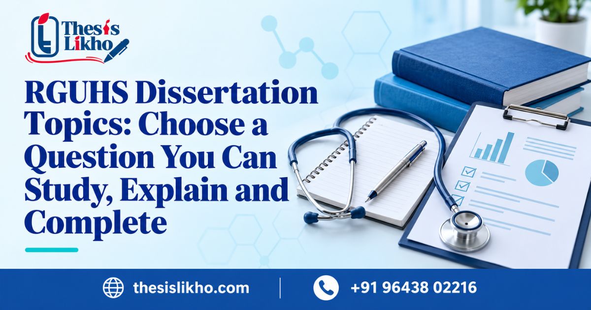 RGUHS Dissertation Topics: 15 Ideas & Synopsis Guide